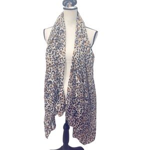 SHARCO Leopard Print Silk Scarf nwot